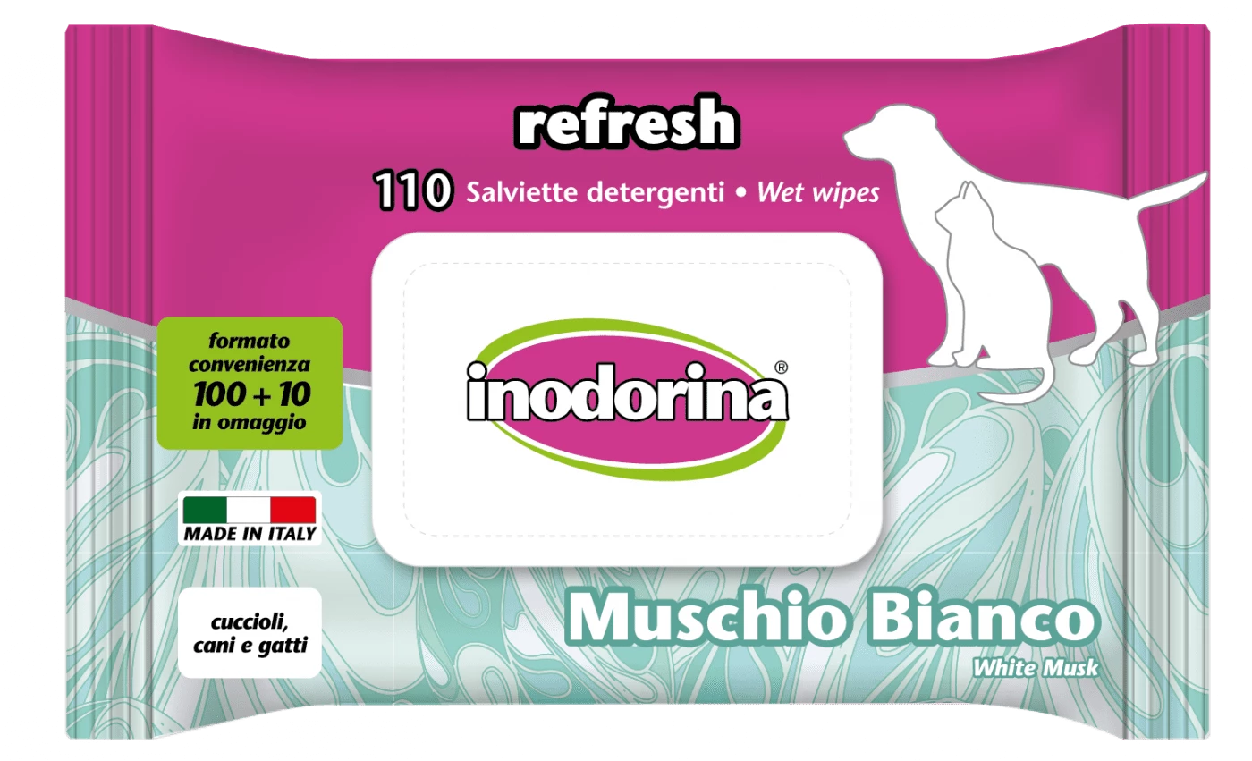 Inodorina Refresh Lingettes Muschio Bianco 3 Inodorina Refresh Lingettes Muschio Bianco