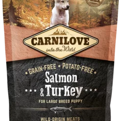 Carnilove Nourriture Naturelle Chiens Puppy Grande Race Saumon Et Dinde -Trixie Soldes Magasin 118018 salmon turkey large breed puppy 1 5 kg 1 png 1