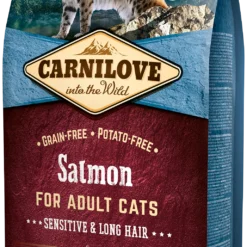 Carnilove Nourriture Naturelle Chats Sensibles Et Poils Long Adult Saumon