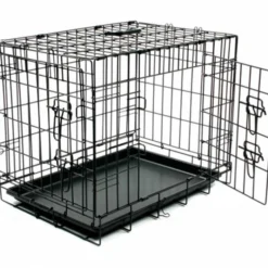 Duvo Plus Cage Métallique Pliable Avec 2 Portes Noires