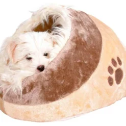 Trixie Cave Minou Soft -Trixie Soldes Magasin 16058 cama para caes igloo minou em pelucia bege e castanho 3 3