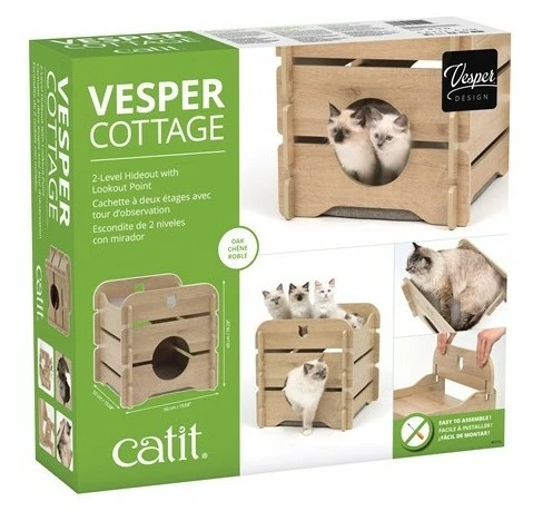 Catit Vesper Cottage Oak Pour Les Chats 4 Catit Vesper Cottage Oak Pour Les Chats – Image 2