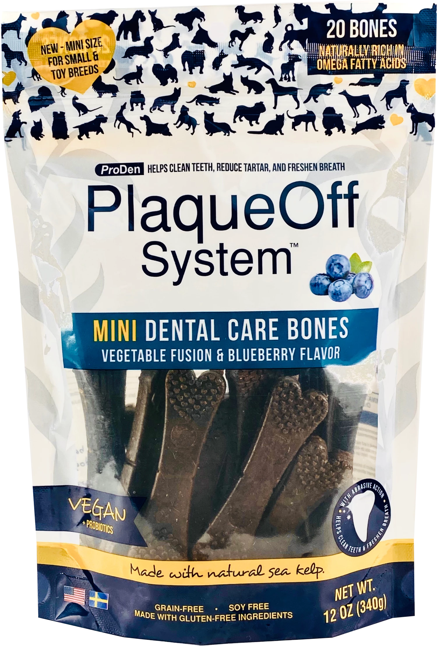 PlaqueOff Mini Bones Blueberry 5 PlaqueOff Mini Bones Blueberry – Image 3