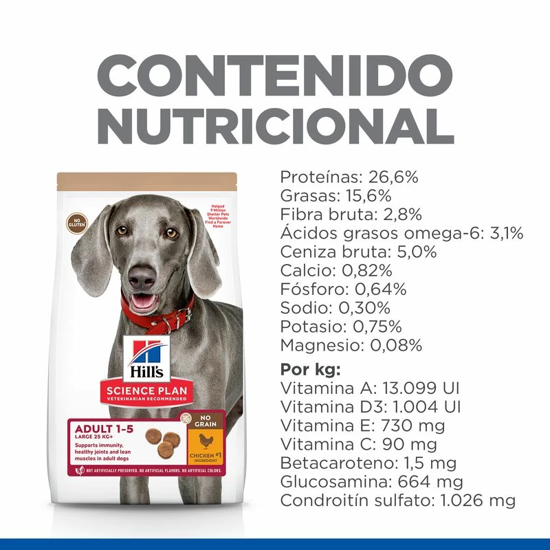 Hill's Science Plan Large Adult No Grain Au Poulet Sans Céréales 7 Hill's Science Plan Large Adult No Grain Au Poulet Sans Céréales – Image 5