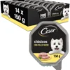 Lot 14 Cesar Nourriture Humide Pour Chiens à Saveur De Poulet Dans Une Cuve à Pâté