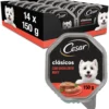Lot 14 Cesar Nourriture Humide Pour Chiens à Saveur De Buf Dans Une Cuve à Pâté