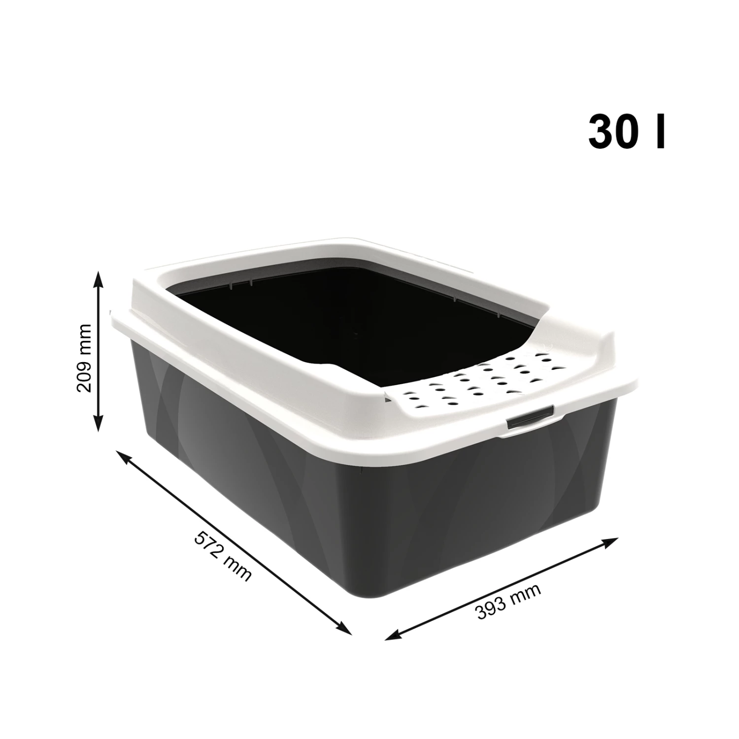 Rotho Bonnie Eco Cat Litter Tray Grey 5 Rotho Bonnie Eco Cat Litter Tray Grey – Image 3