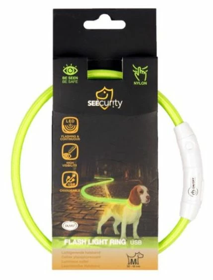 Duvo Plus Collar Seecurity Led Silicona Redondo Verde 3 Duvo Plus Collar Seecurity Led Silicona Redondo Verde