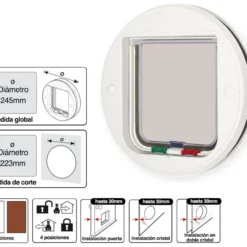 Pet Mate Porte Accès Ronde Cristal -Trixie Soldes Magasin 69752 35368002106 1