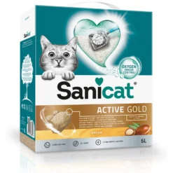 Sanicat Litière Agglomérante Pour Chats Active Gold Argane