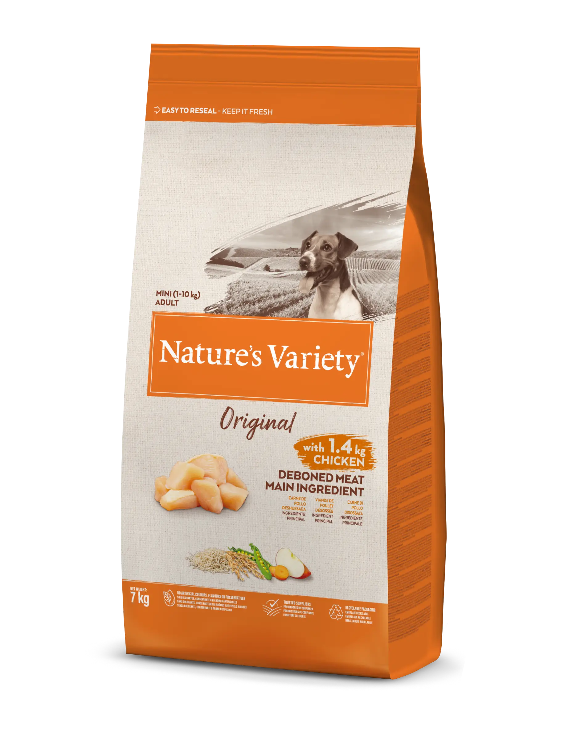 Nature's Variety Original Mini Adult No Grain Sans Céréales Au Poulet 3 Nature's Variety Original Mini Adult No Grain Sans Céréales Au Poulet