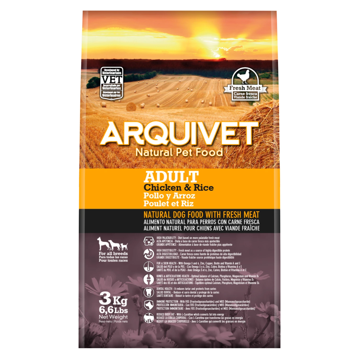 Arquivet Croquettes Pour Chiens Adultes Au Poulet Et Au Riz 5 Arquivet Croquettes Pour Chiens Adultes Au Poulet Et Au Riz – Image 3