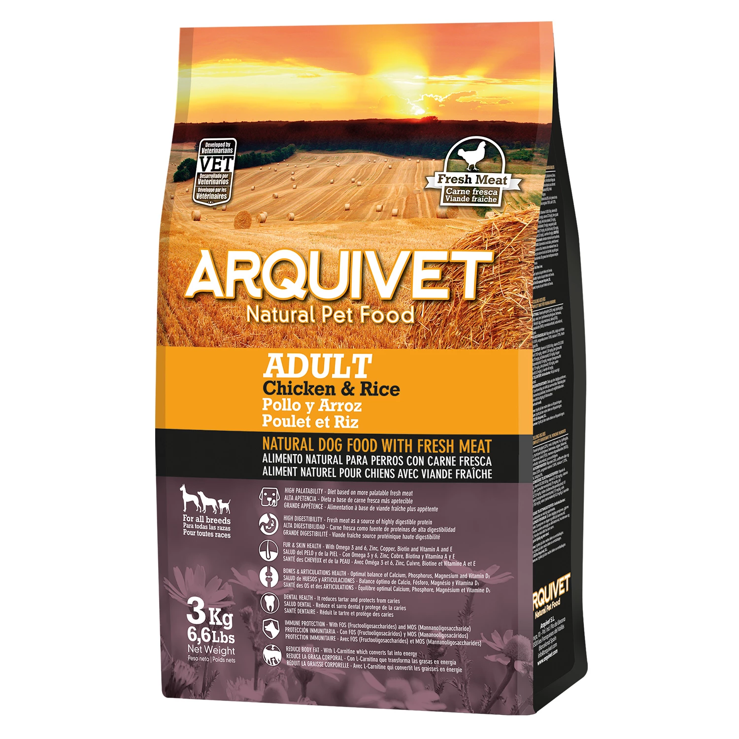 Arquivet Croquettes Pour Chiens Adultes Au Poulet Et Au Riz 3 Arquivet Croquettes Pour Chiens Adultes Au Poulet Et Au Riz