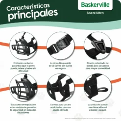 The Company Of Animals Baskerville Ultra Muzzle -Trixie Soldes Magasin ESP Baskerville UltraMuzzle KeyFeatures 1000x1000px 62cfbafc50abb scaled