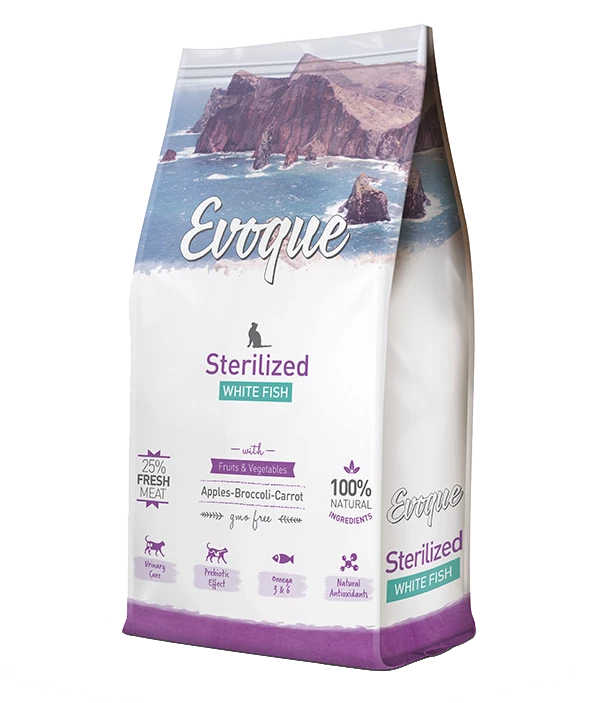 Evoque Sterilised Adult White Fish Tuna & Rice 3 Evoque Sterilised Adult White Fish Tuna & Rice