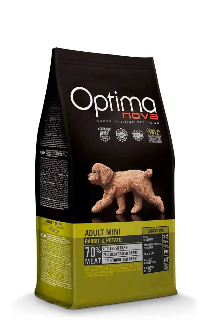 Optimanova Adult Mini Lapin Et Pomme De Terre 3 Optimanova Adult Mini Lapin Et Pomme De Terre