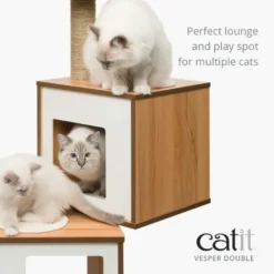 Catit Poteau Natural Ref.52047/48 -Trixie Soldes Magasin Vesper Double is a perfect lounge and play spot for multiple cats 768x768 1 63752b9d0f384