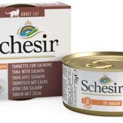 Lot 14 Schesir Thon Avec Saumon En Sauce Naturelle Pour Votre Animal De Compagnie 12 Lot 14 Schesir Thon Avec Saumon En Sauce Naturelle Pour Votre Animal De Compagnie -Trixie Soldes Magasin atun con salmon en salsa natural para su mascota 3