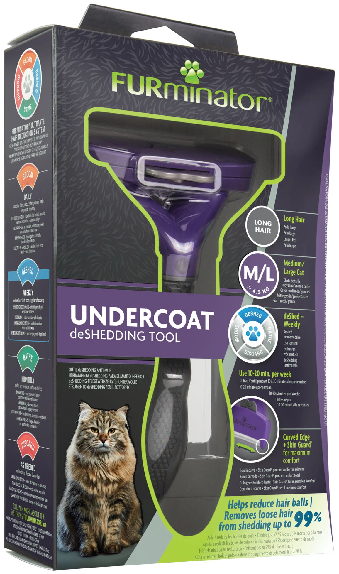 FURminator Brosse De Toilettage Pour Chats à Poils Longs 9 FURminator Brosse De Toilettage Pour Chats à Poils Longs – Image 7