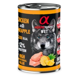 Lot 6 Alpha Spirit Croquettes Pour Chien Au Poulet Et à L'ananas