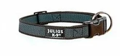 Julius K9 Collier En Nylon Avec Anneau Noir 7 Julius K9 Collier En Nylon Avec Anneau Noir -Trixie Soldes Magasin collar color gray idc negro 20 mm 1