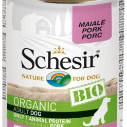 Lot 6 Schesir Aliments En Conserve Humide Dog Bio Pour Porc