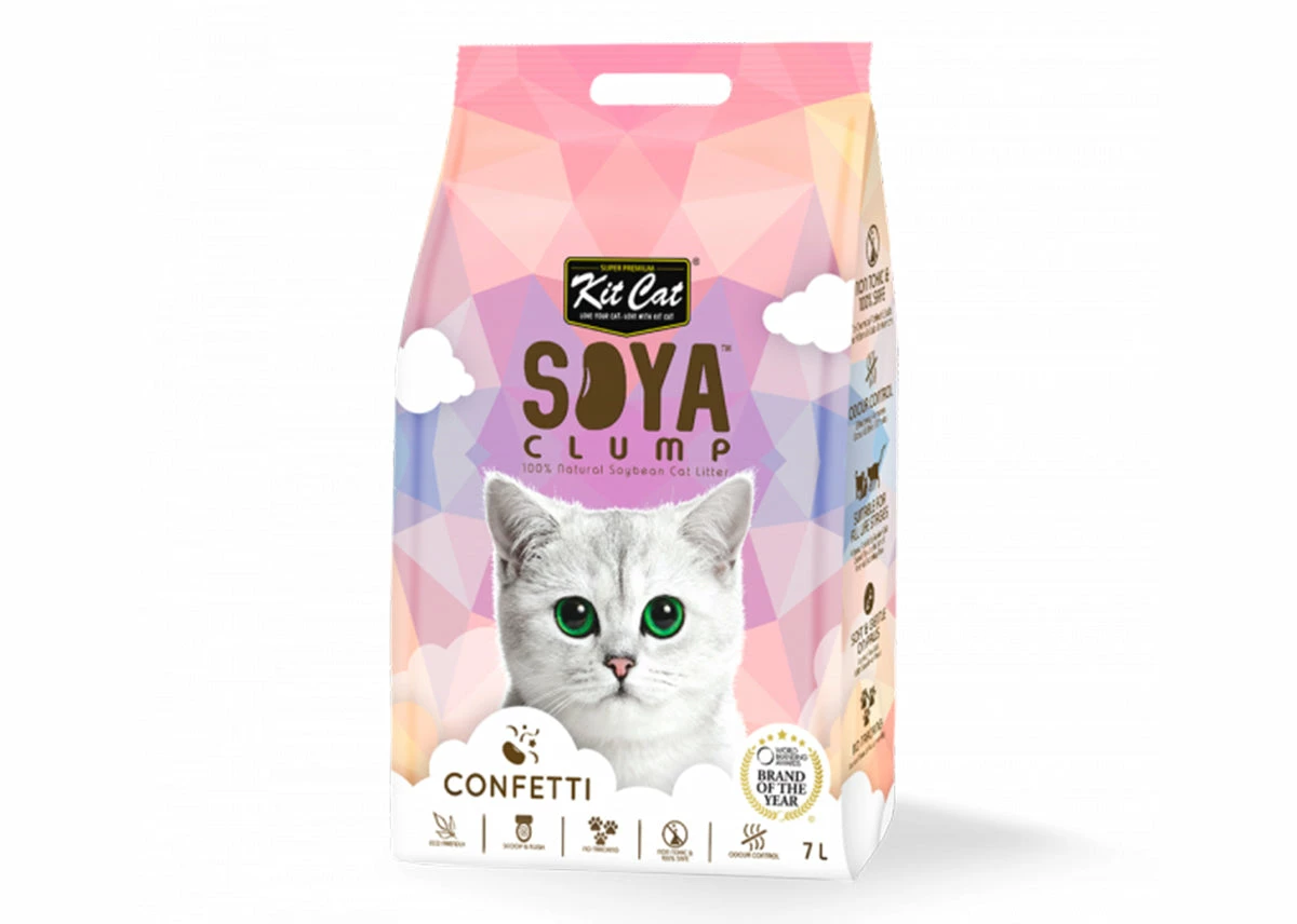 Kit Cat Eco SoyaClump Sable De Confetti 3 Kit Cat Eco SoyaClump Sable De Confetti