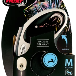 Flexi New Comfort Leash Lanyard Noir/Blanc -Trixie Soldes Magasin correa flexi new comfort s cordon 3 2