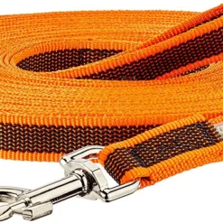 Julius K9 Laisse Longue Caoutchoutée Orange Avec Poignée Pour Chiens -Trixie Soldes Magasin correa larga naranja 6478589c217de