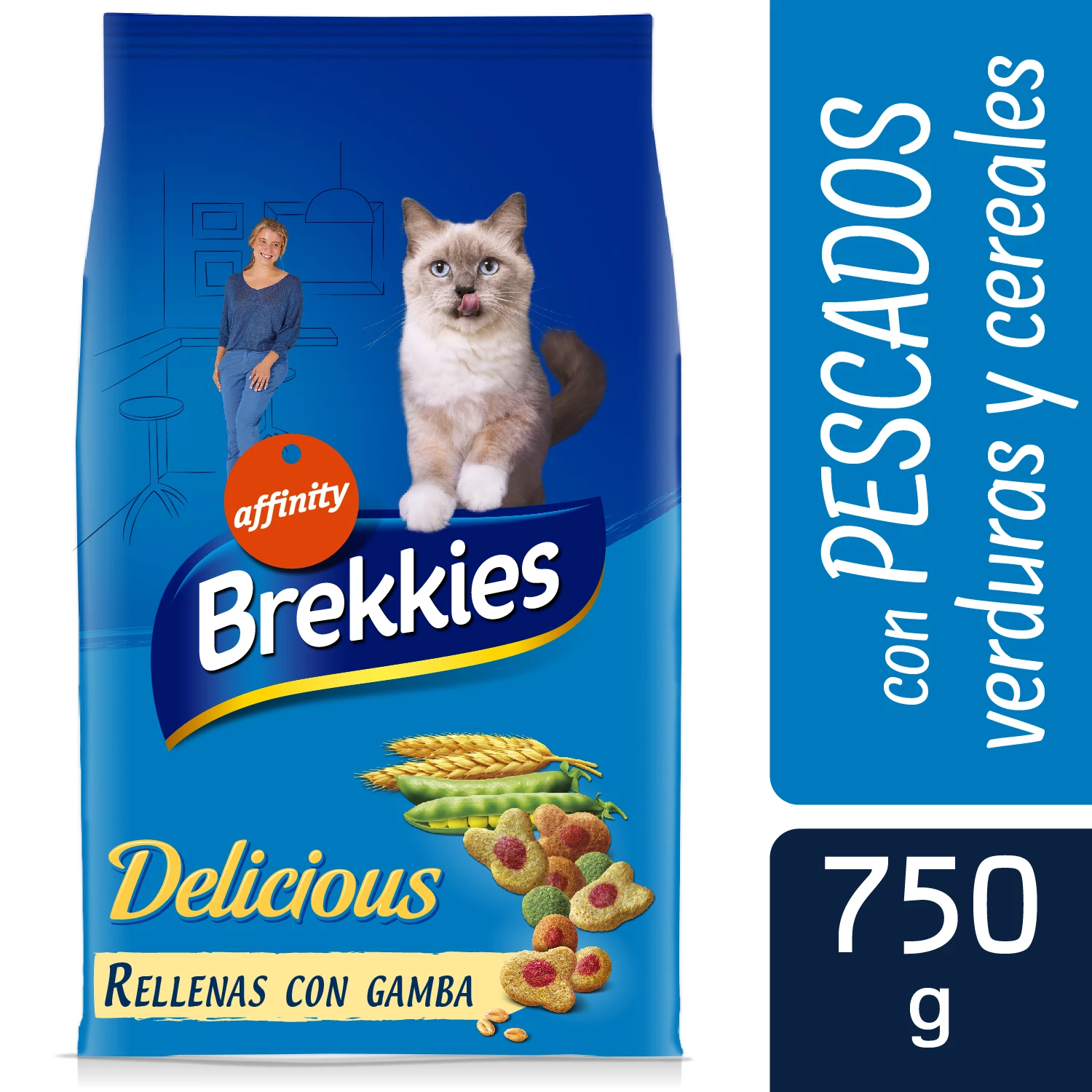 Brekkies Excel Delicious Croquettes Pour Chat Saumon Et Thon, Légumes Et Céréales 5 Brekkies Excel Delicious Croquettes Pour Chat Saumon Et Thon, Légumes Et Céréales – Image 3
