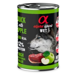 Lot 6 Alpha Spirit Croquettes Pour Chien Canard Aux Pommes Vertes