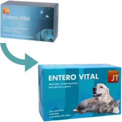 JTPharma Complément Diététique Pour Chiens Et Chats Entiervital 60 Comprimés