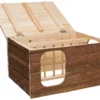 Trixie Hilke Maison En Bois Naturel -Trixie Soldes Magasin modificar casa hilke natural living con comedero 40 23 32cm 1