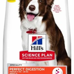 Hill's Science Plan Perfect Digestion Medium Adult Au Poulet & Riz -Trixie Soldes Magasin perfect digestion perros adultos razas medianas pollo arroz 1 2