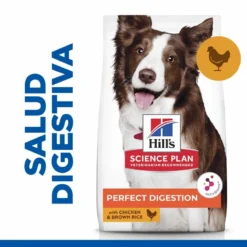 Hill's Science Plan Perfect Digestion Medium Adult Au Poulet & Riz -Trixie Soldes Magasin perfect digestion perros adultos razas medianas pollo arroz 3 4