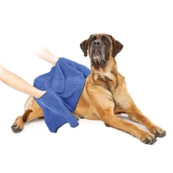Duvo Plus Serviette Bain Chien MicroFibre Bleue -Trixie Soldes Magasin perro toalla de bano grande 63c65e25d0e1d