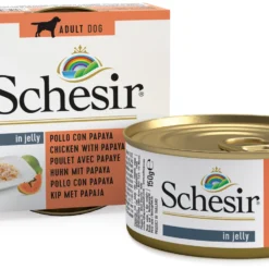 Lot 10 Schesir Poulet Avec Papaye Pour Votre Animal De Compagnie -Trixie Soldes Magasin pollo con papaya para su mascota 3