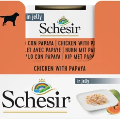 Lot 10 Schesir Poulet Avec Papaye Pour Votre Animal De Compagnie -Trixie Soldes Magasin pollo con papaya para su mascota 4