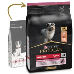 Pro Plan Optiderma Medium Puppy Sensitive Skin Pour Chiots Riche En Saumon