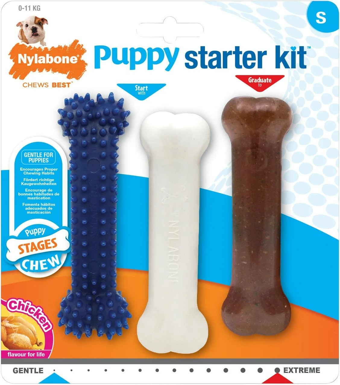 Nylabone Puppy Starter Kit S Puppy/Extreme/Dental 3 Nylabone Puppy Starter Kit S Puppy/Extreme/Dental