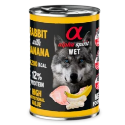 Lot 6 Alpha Spirit Croquettes Pour Chien 'Lapin Et Banane