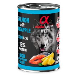 Lot 6 Alpha Spirit Croquettes Pour Chien Au Saumon Et à L'ananas