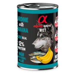 Lot 6 Alpha Spirit Croquettes Pour Chien Sardine à La Banane
