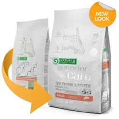 Nature's Protection Superior Care White Dogs Grain Free Adult Small And Mini Salmon -Trixie Soldes Magasin white dog adult small salmon 2